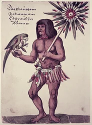 Indien amazonien, gravé par Theodore de Bry (1528-98)